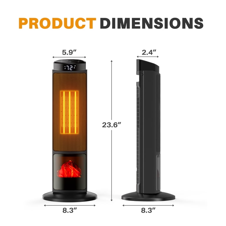 JIOABL Electric Space Heater with Remote and Thermostat photo 3
