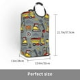 thumbnail image 3 of Bingfone Funny Construction Laundry Hamper,Large Canvas Fabric Lightweight Storage Basket Toy Organizer Dirty Clothes Collapsible, 3 of 6