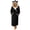 Black#320922aa, variant on Women's Hooded Fleece Bathrobe with Cat Ears Comfy Plush Long Robes Winter Warm Wrap Robe Cute House Coat with Pockets & Belt for Relaxing at Home Black L