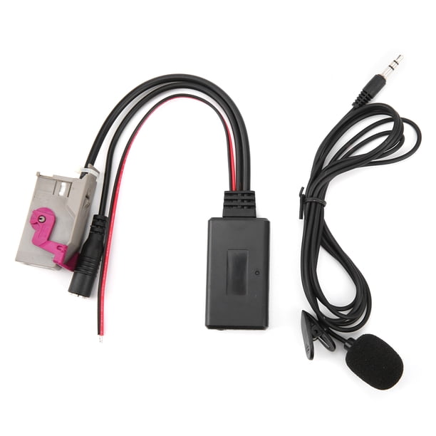 Adaptador De Audio, Cable Auxiliar Portátil Duradero DC12V De Rendimiento Estable Bluetooth 5.0 Con Micrófono Para Automóvil