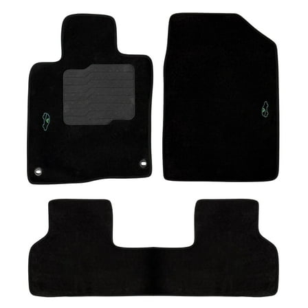 ecoMats Carpet Floor Mats Fit for 2016 to 2021 Honda Civic , Front and Rear, Black