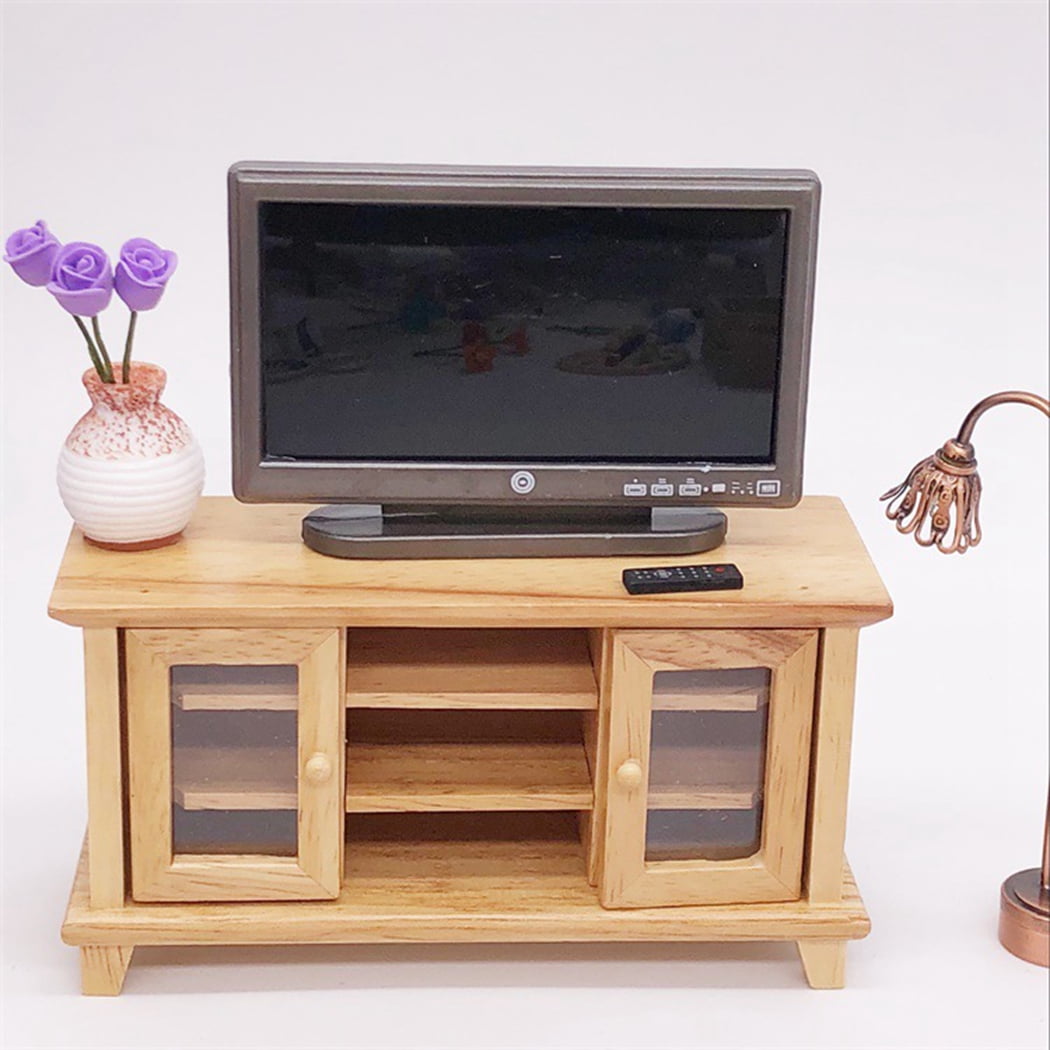 Dolls House Smart TV Television with 3D Horse Image 1:12 Living Room Accessory 