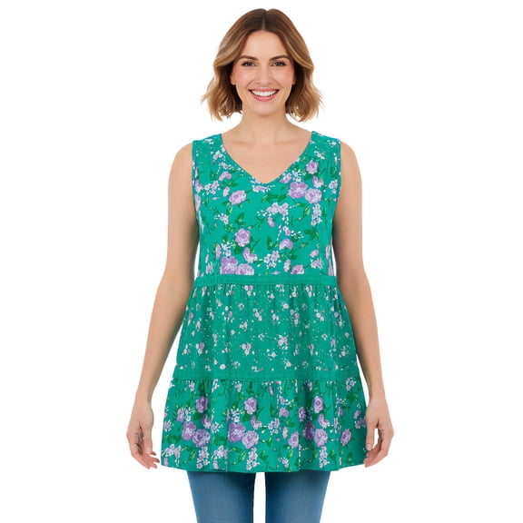 Woman Within Plus Size Tiered Tank