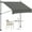 grey, variant on Manual Retractable Patio Awning 118" x 118" with Adjustable Height, UV Protection & Crank Handle – Ideal for Backyard, Garden, Outdoor Shade Black