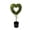 Green, variant on Heart Shaped Topiary, Gaqring Romantic Artificial Boxwood Heart Tree, 2.5 Ft Tall with White Satin Bow Low-Maintenance Decor in Black Pot, Green