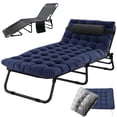 thumbnail image 2 of Lilypelle Folding Camping Cot Outdoor Lounge Chair Adjustable 4-Position recliner Chaise Lounge Chair for Home/Office Nap and Beach Pool Vacation, 2 of 6