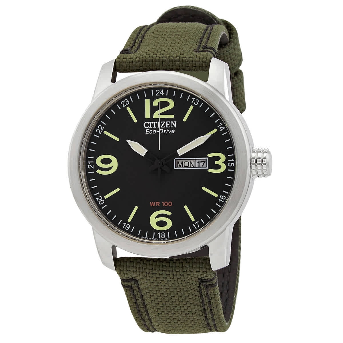 CITIZEN ECO-DRIVE MILITARY BM8475-00X 深緑 watches88. CITIZEN Eco-Drive Gents Military Dress Collection