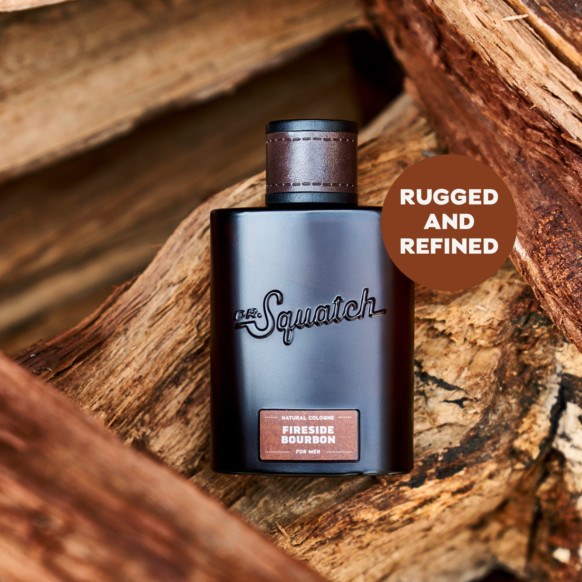 Dr. Squatch Natural Cologne for Men - Scent-Lock Technology and Sustainably-Sourced Ingredients - Fireside Bourbon (1.7 fl oz)