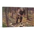 thumbnail image 1 of ARTCANVAS Man With Axe Splitting Wood Fall 1915 Canvas Art Print by Tom Thomson - Size: 18" x 12" (1.50" Deep), 1 of 9