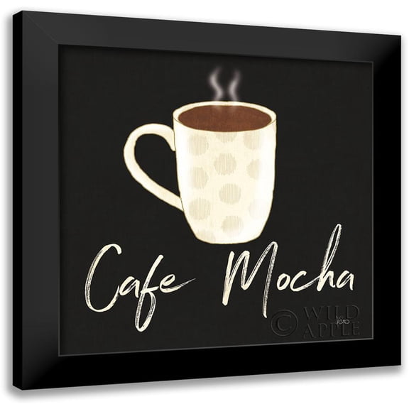 Charron, Veronique 12x12 Black Modern Framed Museum Art Print Titled - Fresh Coffee Cafe Mocha