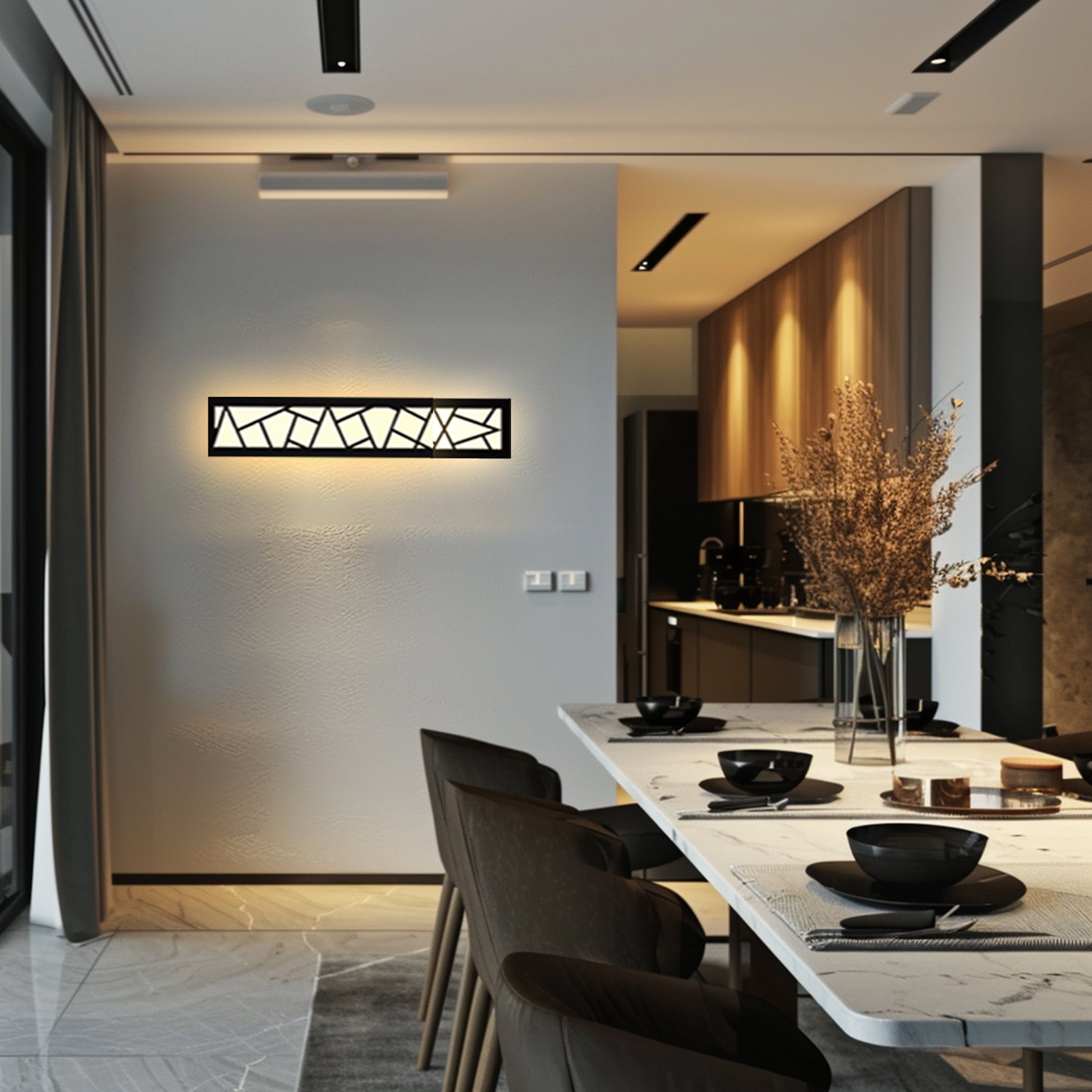 Outdoor wall light, modern LED long wall light, 11.8 inch black IP67 waterproof LED wall light, exterior wall light, indoor and outdoor 3000K lighting fixtures
