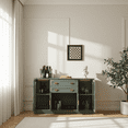 thumbnail image 2 of Large Sideboard Cabinet With Storage,Modern Buffet Cabinet With Glass Doors,Sideboard With Drawers and Adjustable Shelves,For Kitchen And Dining Room,Green, 2 of 10