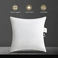 thumbnail image 3 of Decorative Feather Down Throw Pillow Inserts with Cotton Cover, Square Sofa, Bed and Couch Pillows 18X18 Inches White, 3 of 8