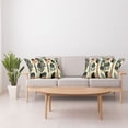 thumbnail image 5 of Ambesonne Monstera Throw Pillow Cover Pack of 4, Mid Century Boho Abstract, 4 Pcs-18" x 18", Pale Reseda Green and Camel, 5 of 5