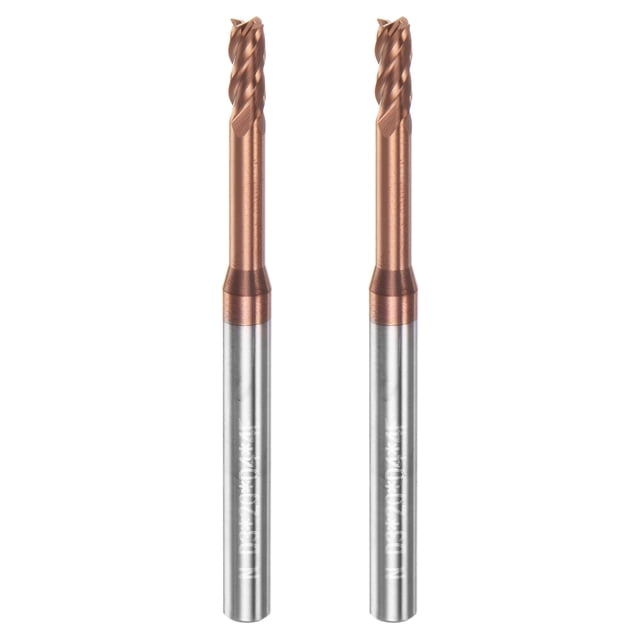 2uds Molino Cuadrado Nariz Extremo 4mm Vástago 3mm x 20mm AlTiSin Carburo Unique Bargains