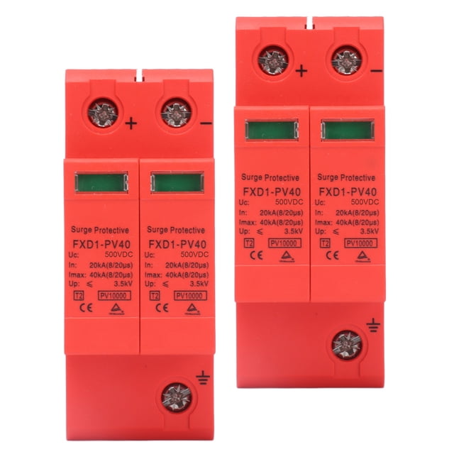 Dispositivos de Protección Spd DC Pararrayos Fotovoltaico 2P 40ka FXD1 PV40 Para Seguridad en El Hogar