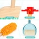 thumbnail image 2 of Set de limpieza WHOHOLL Kid, escoba de madera para niños pequeños, 9 unidades con soporte, 2 of 7