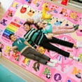 thumbnail image 2 of Noahas Playroom Rug Daycare Kids Rug 4x6,Educational and Fun Nursery Rug with ABC Alphabet Animals Classroom Rug Washable Kids Play Mat Baby Toddler Children Boys Rugs for Bedroom,Pink, 2 of 7