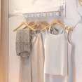 thumbnail image 2 of WIFORNT Wall Mounted Clothes Drying Rack, Retractable Laundry Drying Rack, Collapsible (Tri-Fold) Laundry Hanger Dryer Rack, 2 of 4