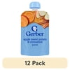 (12 pack) Gerber Stage 2 Baby Food, Apple Sweet Potato Cinnamon Puree Pouch 3.5 oz
