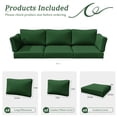 thumbnail image 2 of Pakunoda 8Pcs Cushion Covers for Outdoor Furniture, Waterproof Patio Cushion Covers Replacement Slipcovers with Zipper, Washable Reusable Outdoor Cushion Covers Green, Covers Only, 2 of 7