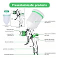 thumbnail image 2 of Pistola Para Pintar Gravedad Hvlp Kit 600ml Con 3 Boquillas, 2 of 4