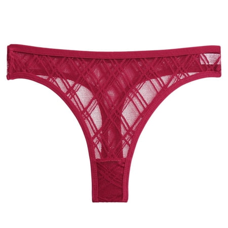 

adviicd Bikini Panties for Women Pack Women s Embrace Lace Hi-Cut Brief Panty Red Large