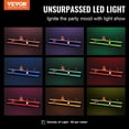 thumbnail image 2 of VEVOR LED Lighted Liquor Bottle Display, 2 Tiers 48 Inch Commercial Illuminated Home Bar Shelf, 2 Steps Whiskey Rack Stand, Acrylic Drink Shelves with RF Remote & App Control,and Multicolor lighting, 2 of 9