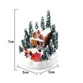 thumbnail image 2 of Christmas Snow Village Light up House Miniature Delicate for Office Desktop, 2 of 13