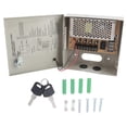 thumbnail image 1 of Channel 12V CCTV Power Supply, 3A Fuse, Closed Circuit, with Lockable Metal Case, 110V, 220V, 1 of 2