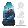 thumbnail image 5 of Sikiie Ice Blue Ocean Cute Dolphin Car Seat Protector 2 Pack Car Seat Cushion Mat, Car Seat Covers for SUV, Truck, Van, 5 of 7