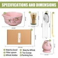 thumbnail image 2 of ACDANC 5Pcs Matcha Whisk Set,Ceramic Teapot Matcha Tea Set,Simple Elegance Matcha Kit,Pink, 2 of 6