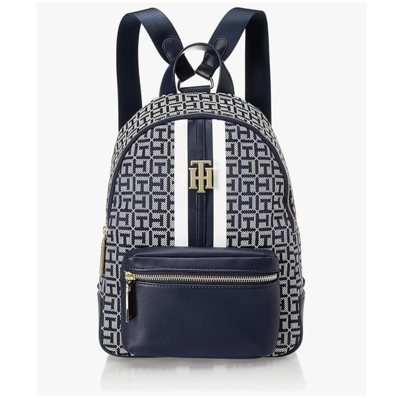 Tommy Hilfiger Womens Jaden Plus Backpack, Light Stone/Navy