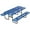 Blue, variant on 72" Heavy-Duty Outdoor Metal Picnic Table with Umbrella Hole and Built-In Benches, Orange (1 Count)