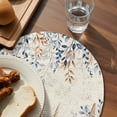 thumbnail image 3 of Blue Coastal Round 15 Inch Placemats Set of 6, Summer Beach Starfish Weeping Eucalyptus Retro HeatResistant Non Slip Place Mats for Dining Table, Wipeable Braided Kitchen Table Mats for Housewarming, 3 of 9