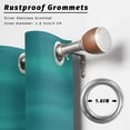 thumbnail image 2 of Outdoor Curtains for Patio Waterproof, Ombre Turquoise Waves Outdoor Privacy Panels Grommet, Abstract Art Gradient Modern Blackout Outside Curtains for Porch/Cabana/Pergola/Gazebo 54"x108", 2 Panels, 2 of 8