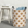 thumbnail image 6 of Rateoe Labrador Retriever Dog Pattern Round Laundry Hamper Basket, Tall Hamper Basket for Blanket Storage, Nursery Clothes Hamper for Laundry in Bedroom and College Dorm-Small, 6 of 6