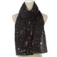 thumbnail image 1 of FOXMOTHER 2021 New Fashion Navy Star Moon Foil Gold Scarf For Womens Chirstmas Gifts, 1 of 4