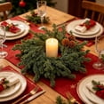 thumbnail image 2 of YOTQUSKI Mini Garland Wreath, Candle Ring Wreath, Durable Artificial Leaves, Used for Candlesticks, Ring Boxes, Aromatherapy Decoration, 2 of 7