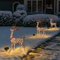 thumbnail image 3 of Dvkptbk 12 inch Christmas Deer Light Decor, Glittering Deer with Strip Lights, Pre-lit Christmas Reindeer LED Lights for Christmas Outdoor Patio Yard Garden Decoration, 3 of 5