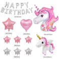 thumbnail image 2 of Decoraciones para fiestas de cumpleaños YANSION unicornio con globos enormes 3D pancartas de feliz cumpleaños, 2 of 8