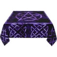 thumbnail image 6 of Wicca Wiccan Pagan Pentagram Waterproof Picnic Party Square Table Cloth Cover Decorations Fabric 60 X 60 Inches Square Tablecloth for 30-46 Inch Home Dining Room Kitchen Decor, 6 of 6