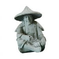 thumbnail image 1 of Adorno de pesca Estatua de hombre pescador de resina Adornos de paisaje de hombre pescador Figuras de pesca sentado Adorno de pescador Resina Estatuas de pesca de anciano gris, 1 of 7
