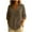 Brown, variant on Yuzhih Long Sleeve Cotton Linen Tops for Women Loose Fit V Neck Button Henley Shirts Solid Fall Tee Shirts for Women