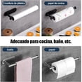 thumbnail image 2 of Porta Rollos de Cocina No es Necesario Perforar, Acero Inoxidable 304 Porta Servitoallas Cocina, Soporte para Toallas de Papel Paper Towel Holder (Negro), 2 of 4