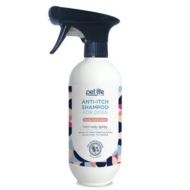 Pet Life Unlimited Anti-Itch Dog Shampoo with Two-Way Spray, Honey Oat Blossom, 16oz