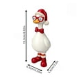 thumbnail image 2 of Christmas Resin Duck Statue With Santa Hat And Snowflake Glasses, Desktop Holiday Decoration For Shelf Display, 2 of 6