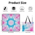 thumbnail image 2 of Colorful Tie Dye Vortex Waterproof Picnic Blanket with Foldable Zipper, Suitable for Outdoor Use, Suitable for Travel, Camping, Beaches, Parks, Grasslands, Picnic Blanket Accessories, 2 of 7