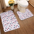 thumbnail image 2 of Yiaed Happy Columbus Day Print Bathroom Mat Set 2 Pieces Mat Anti-Skid Pad Ultra Soft and Absorbent Bathroom Bath Mat Contour Bath Rugs for Toilet Base, 2 of 6