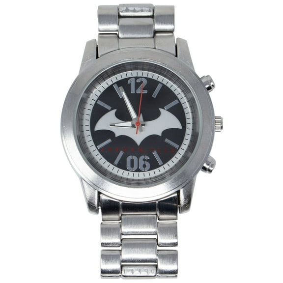 Batman Arkham Symbol Silver Metal Watch